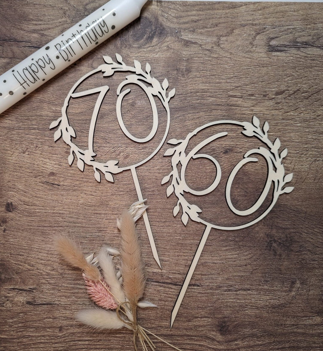 Happy Birthday Cake Topper Aus Holz – Personalisierte Torten-Deko Für Kinder & Erwachsene