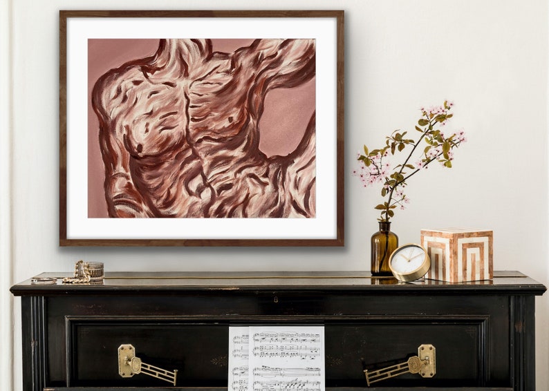 Male Nude Art//michelangelos Adam//nude Male Art//boudoir Art//4x6, 5