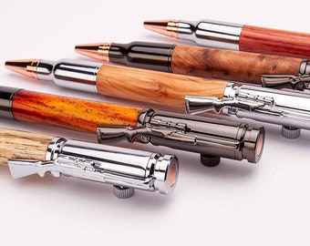 edler Kugelschreiber aus Holz "Action Bolt" | hochwertig handgemachtes Männergeschenk | Holzkugelschreiber, Kuli