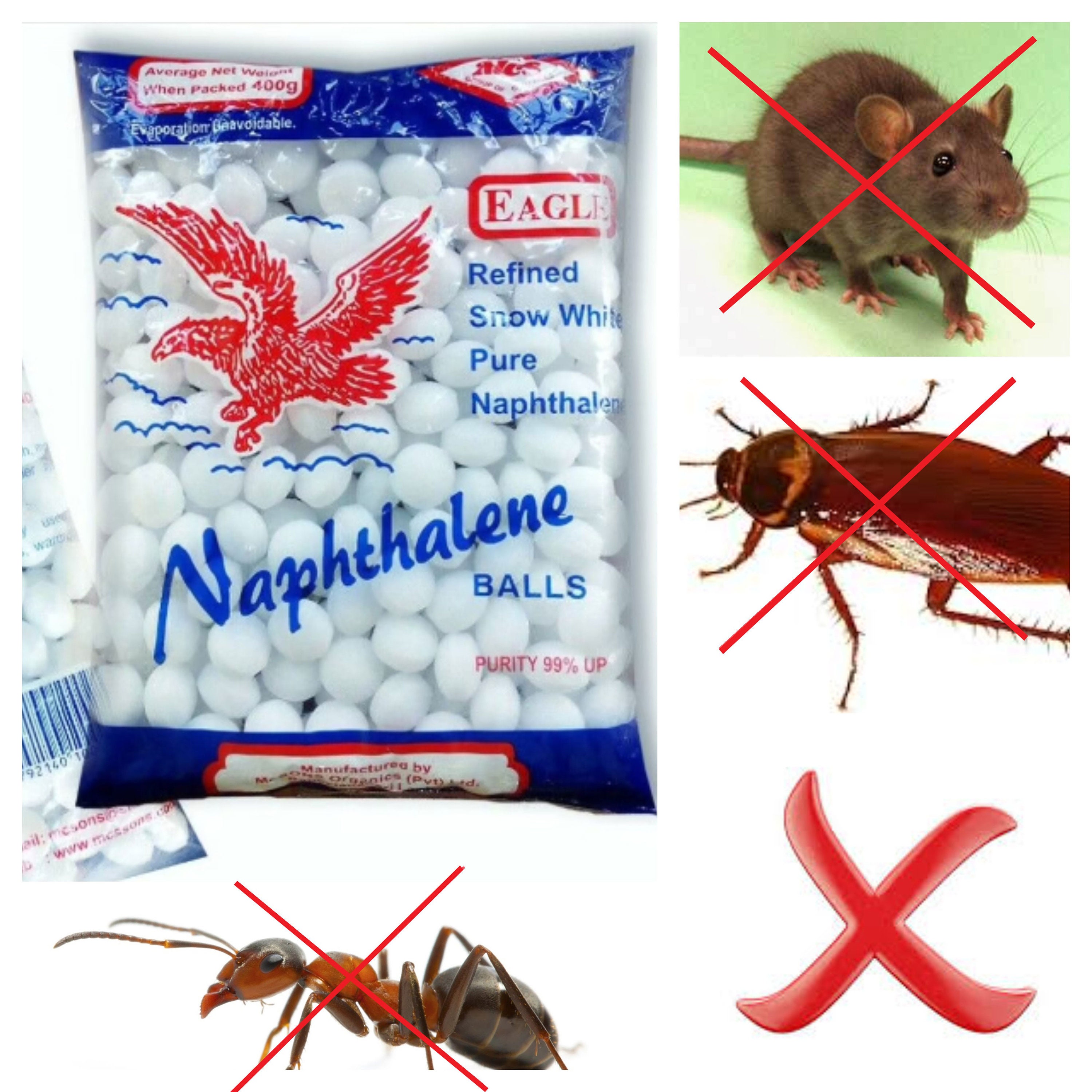 200 Moth Balls Napthalene Moth Balls Pest Control Moth Balls White