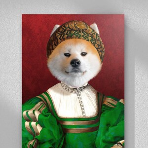 Pet Portrait | Dog Portrait | Custom Pet Portrait | Renaissance Pet Portrait | Cat Portrait Custom Painting