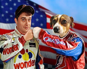 Talladega Nights Pet Portrait | Custom Funny Gift