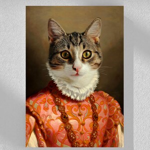 Pet Portrait | Dog Portrait | Custom Pet Portrait | Renaissance Pet Portrait | Cat Portrait Custom Painting