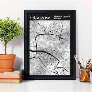 Custom Metallic Foil Map Print – Silver City Map Wall Art, Personalized Gift for Anniversary, Valentine’s Day, Housewarming