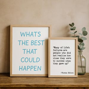 Printable Inspirational Quote Art – Modern Typography Poster, Wall Decor for Office or Bedroom