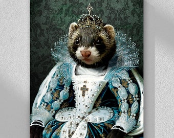 Renaissance Pet Portrait | Custom Royal Pet Canvas Art