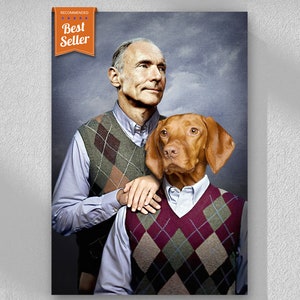 Step Brothers Human & Pet Portrait and Personalized Dog Portrait as a Dog Lover Gift Idea image 2