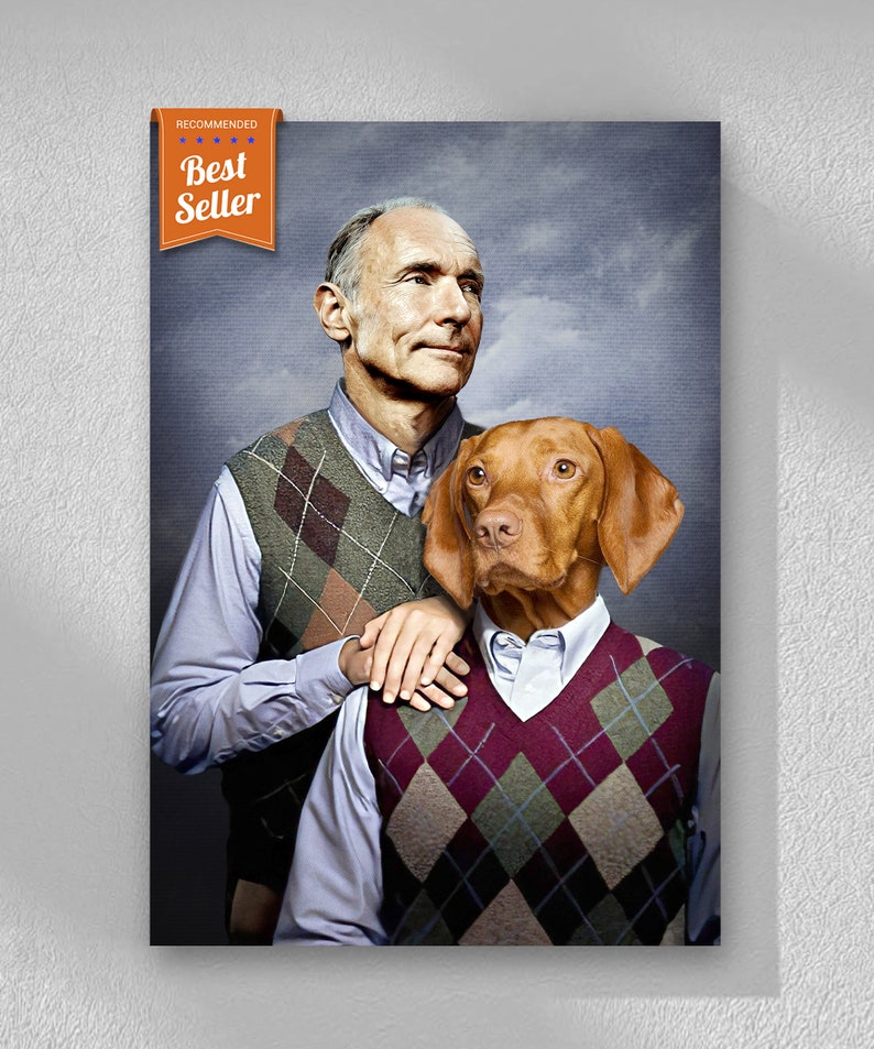 Step Brothers Human & Pet Portrait and Personalized Dog Portrait as a Dog Lover Gift Idea image 2