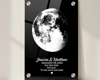 Personalisiertes Mond Poster | Personalisiertes Jubiläumsgeschenk