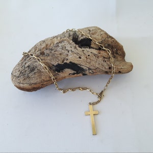 Crucifix Pendant - 1970&#39;s Vintage Cross Pendant -Cross Necklace -