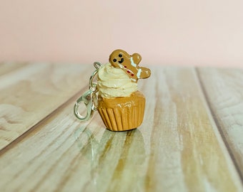 Gingerbread Cupcake Charm and Earring