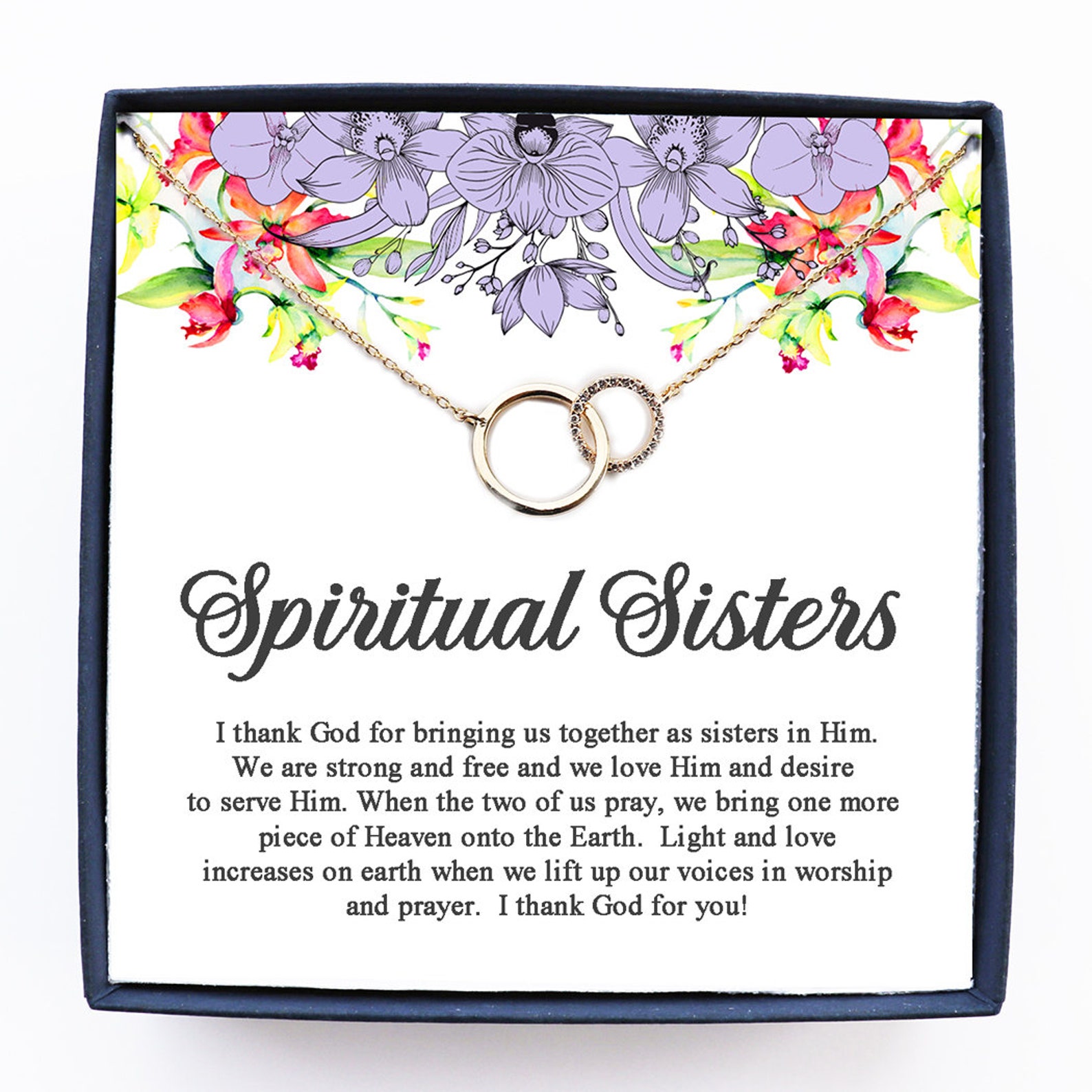 Spiritual Sister Necklace Religious Gift Religious Jewelry Etsy