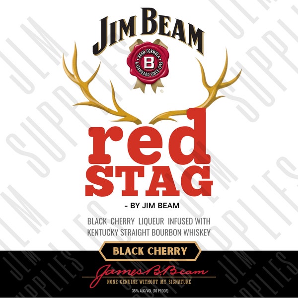 Jim Beam Red Stag Tumbler PNG Sublimation Design Download 20 oz Skinny tumbler PNG Download Tumbler Wrap PNG