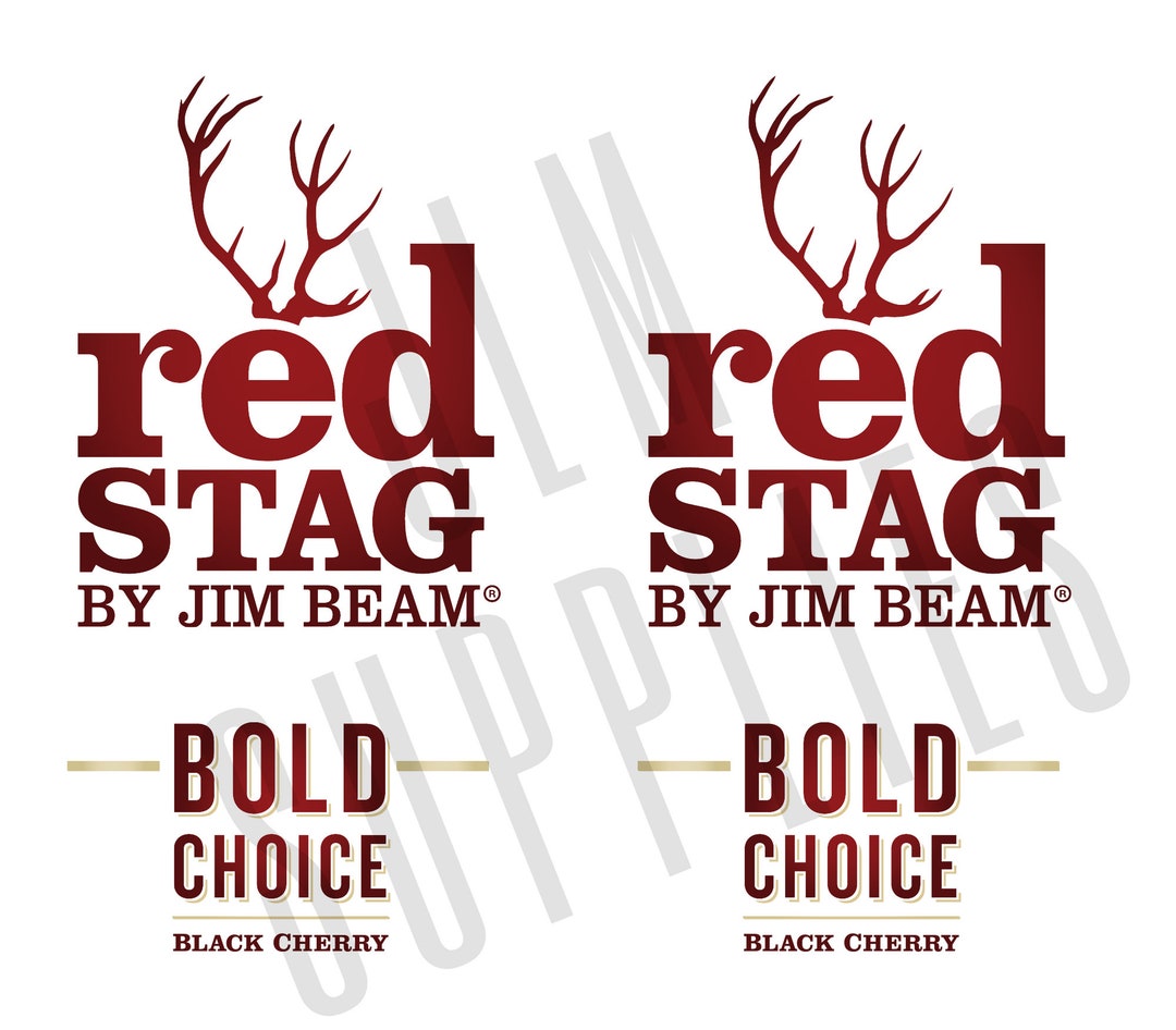 Jim Beam Red Stag Tumbler PNG Sublimation Design Download 20 Oz Skinny ...