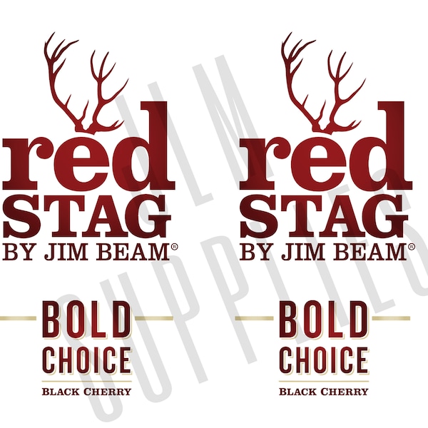 Jim Beam Red Stag Tumbler PNG Sublimation Design Download 20 oz Skinny tumbler PNG Download Tumbler Wrap PNG two sided