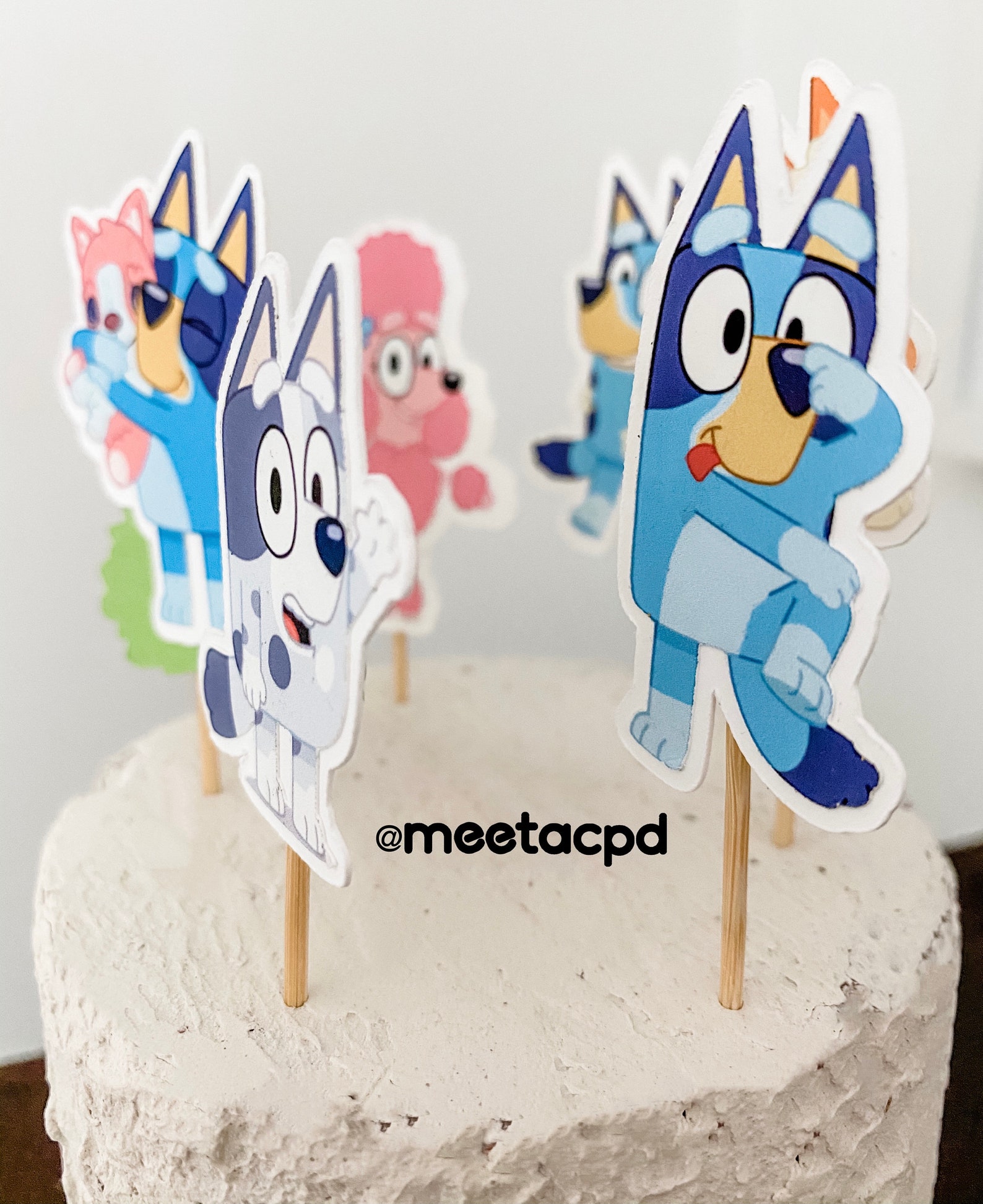 Bluey Inspired Birthday Cupcake Toppers Bluey Party Etsy India