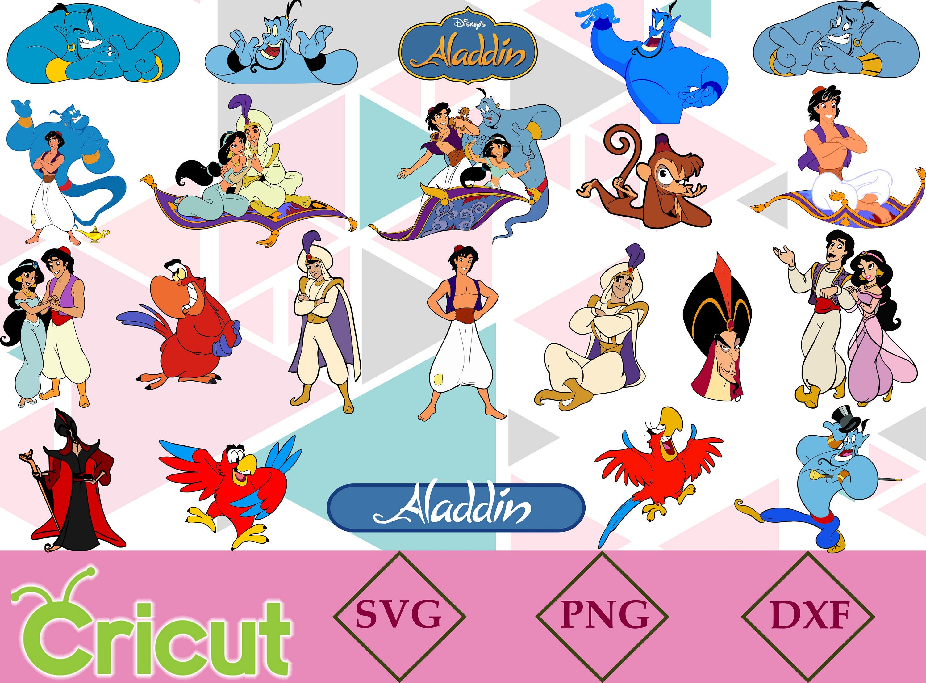 Aladdin svg dxf png Aladdin bundle svg dxf png Aladdin | Etsy