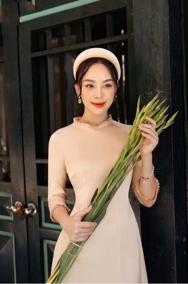 Traditional Simple Slim Ao Dai Vietnam Long Dress Casual Ao - Etsy