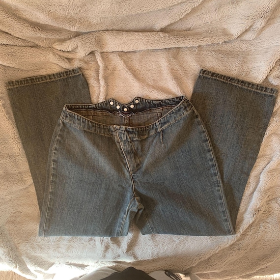 1990's Max & Co. Rare Distressed Cropped Jeans Si… - image 1