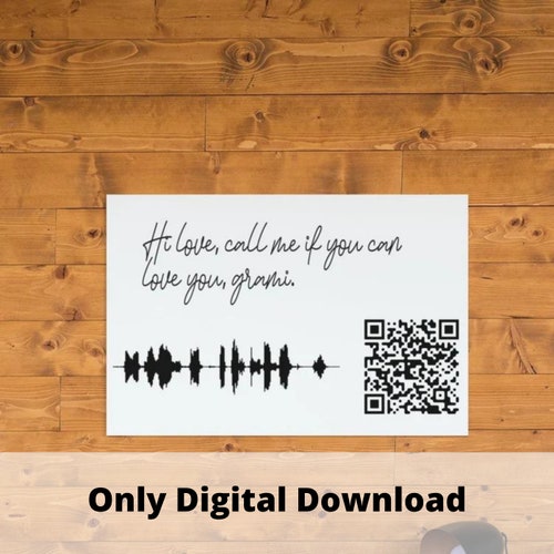 Soundwave Art Qr Code Voice Recording Gift Personalized Etsy