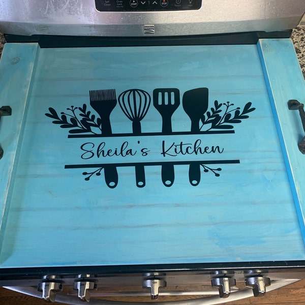 Hand Made Custom Stove Top Cover - noodle board - Stove Top Cover - Custom Stove Cover - Personalized Stove Cover - Customize Noodle Board