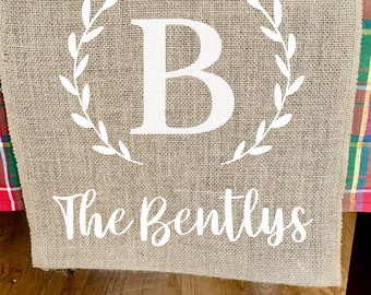 Personalized Table Runner, Custom Table Runner, Wedding Gift, Bridal Shower Gift, Housewarming Gift