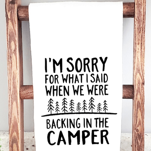 Camper Hand Towel/RV Decor/Camping Gifts/Kitchen Accessories/Camper Decor/Camper Kitchen Decor/RV Kitchen Decor/Personalized Camper Towel
