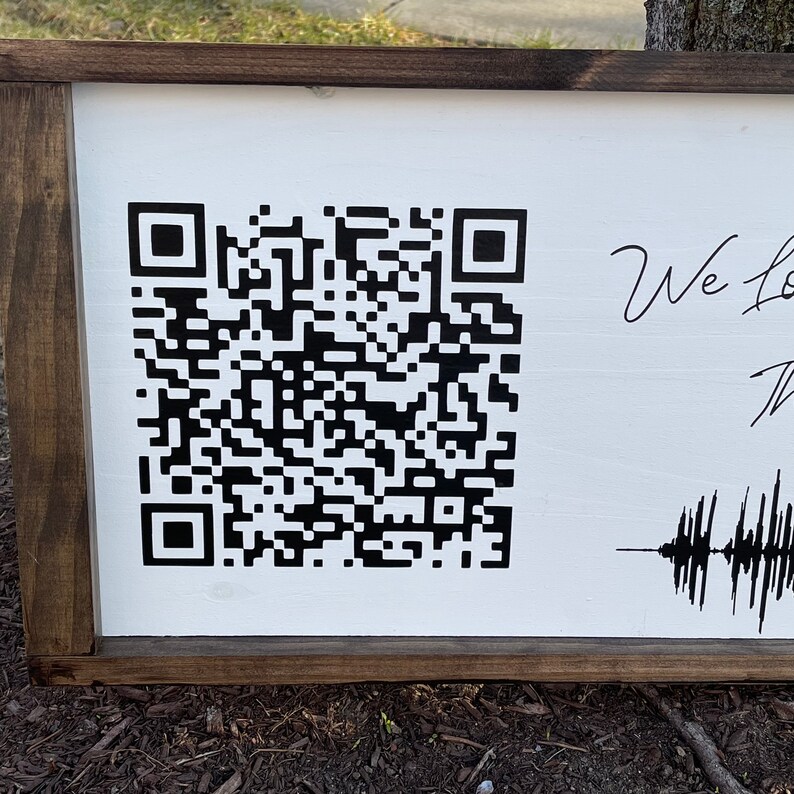 Sound Wave Sign With QR Code Voicemail Art Custom Voice - Etsy