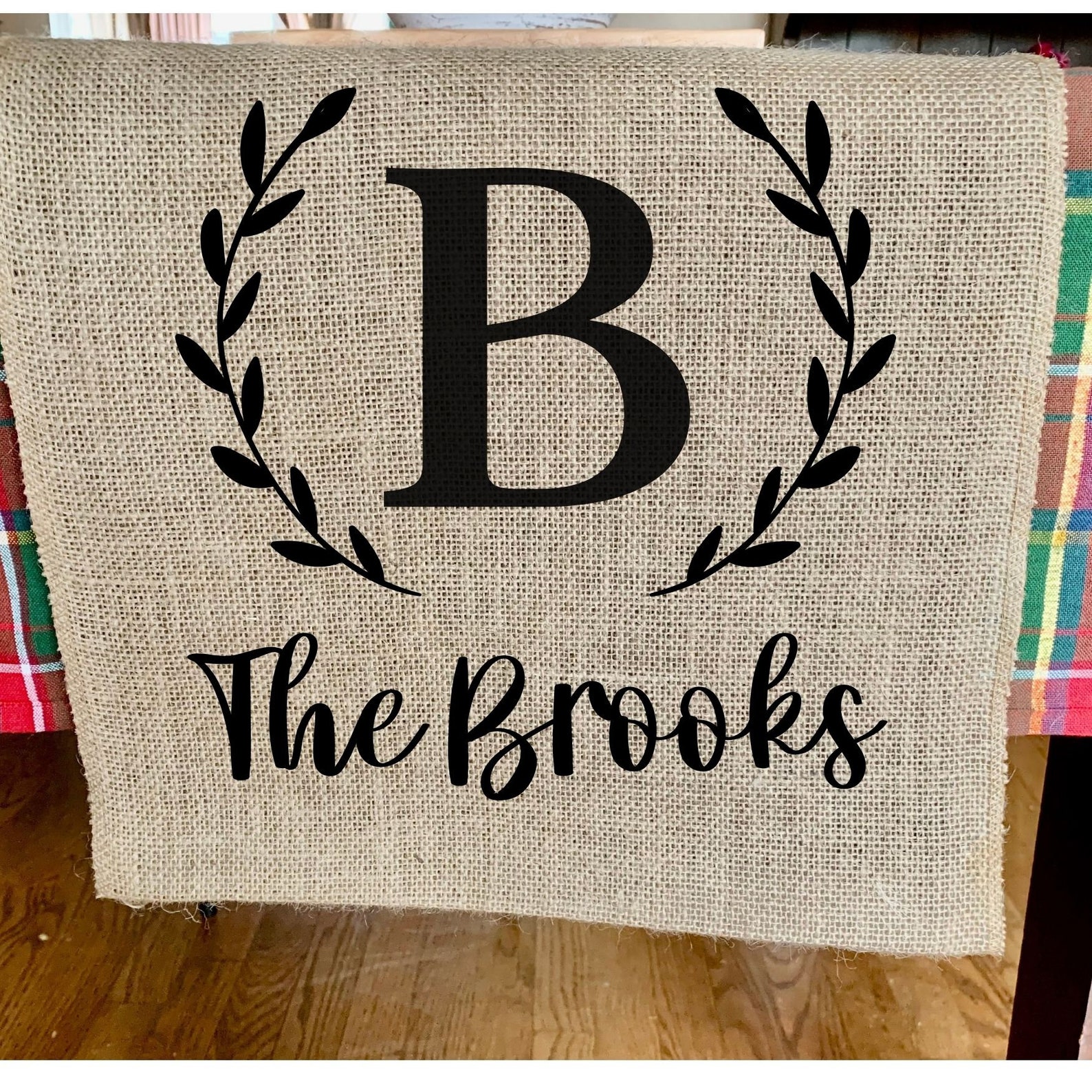 Personalized Table Runner Custom Table Runner Farmhouse Name Etsy