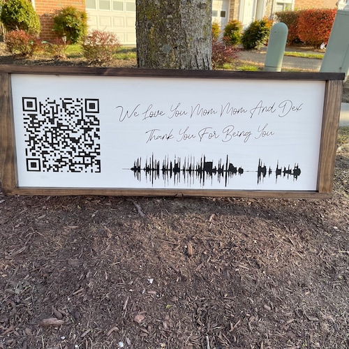Voice Memorial Gift Soundwave Art QR Code in Loving Memory Etsy