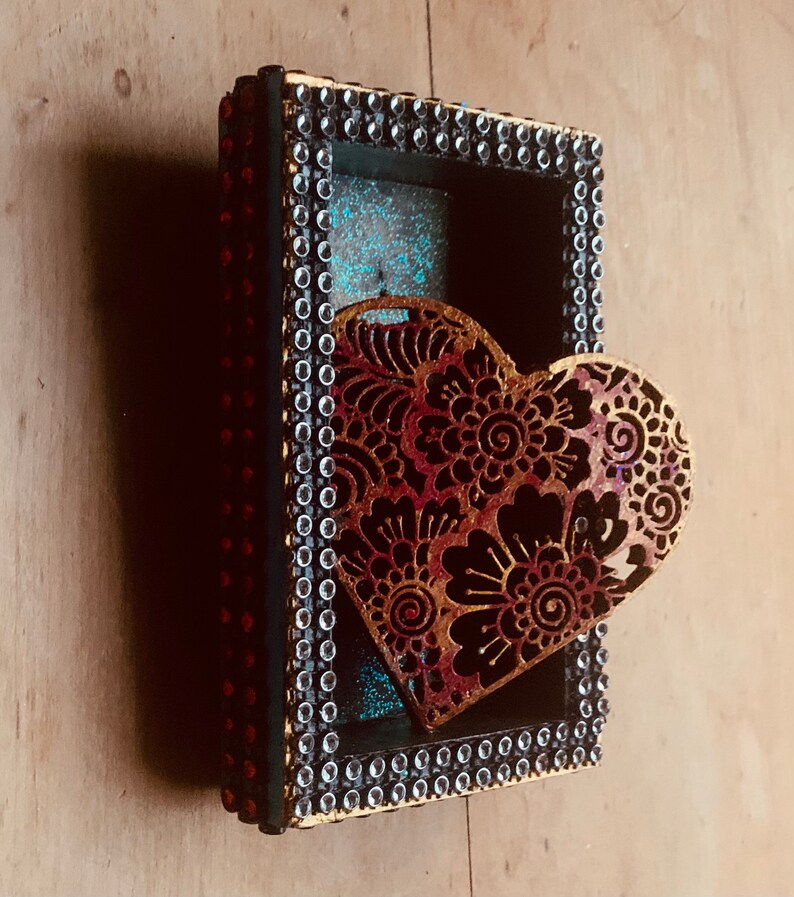 CLEARANCE Heart Shadow Box Folk Art Heart Hearts Love Etsy