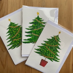 Watercolour Christmas cards pack