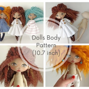 Doll pattern, body and dolls clothing , PDF pattern for 10.7 inch(27 cm) doll NOT TUTORIAL ! Only pattern