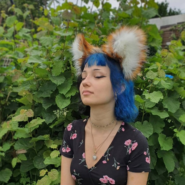 Wild Faux fur fox ears headband