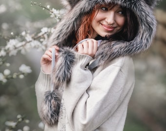 Bonnet d'hiver loup