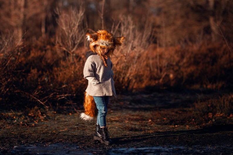 Red Fox style costume, hat&tail image 3