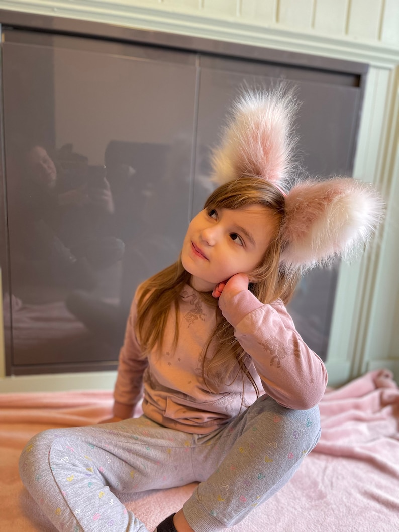 Wild Faux fur fox ears headband image 9