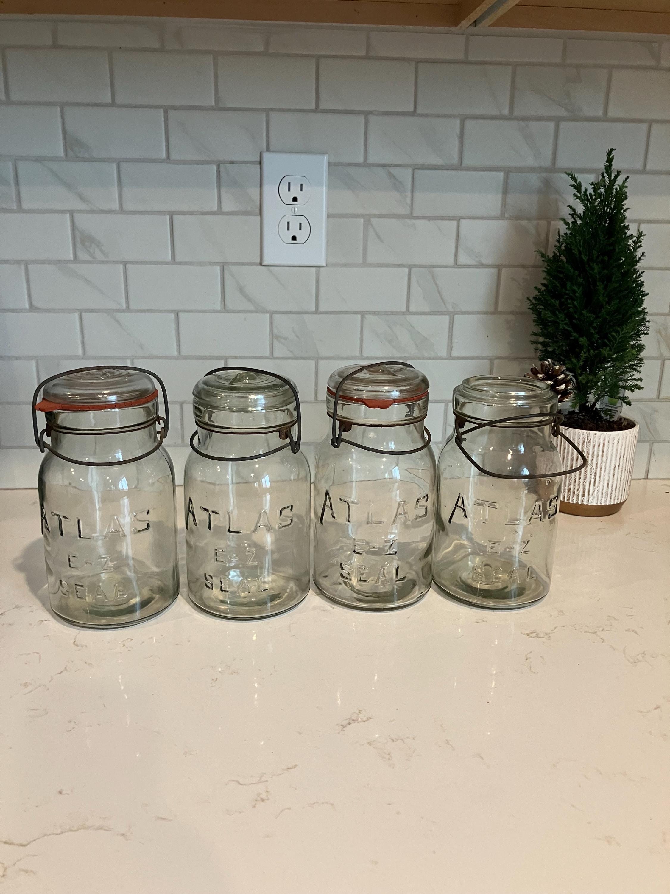 Hazel atlas clear glass jar - Etsy 日本