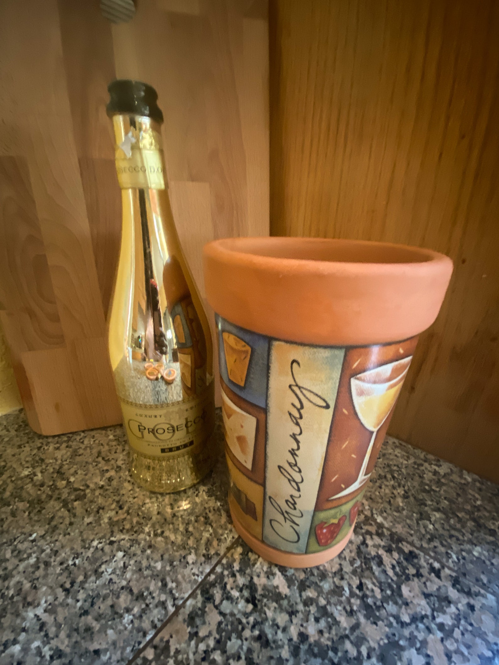Terracotta Wine Cooler Ice Bucket Coasters Cork. Etsy