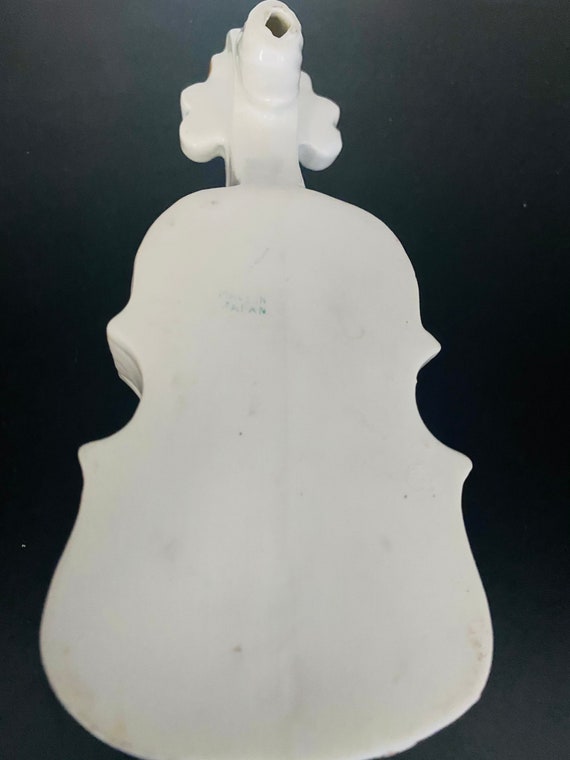 Collectible Japan 1940’s White Porcelain Violin T… - image 4