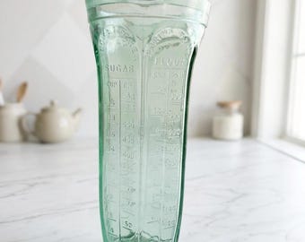 Vetreria Etrusca Italienisches Grünes Glas Nass & Trocken Messbecher, sechsseitig Sechseckform