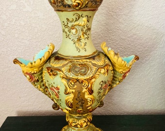 True Authentic WS S 2479 Wilhelm Schiller & Sons Antique Vase, Produced In Bohemia, Antique Vase From The Victorian Period, 19th Century