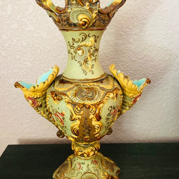 True Authentic WS S 2479 Wilhelm Schiller & Sons Antique Vase, Produced In Bohemia, Antique Vase From The Victorian Period, 19th Century