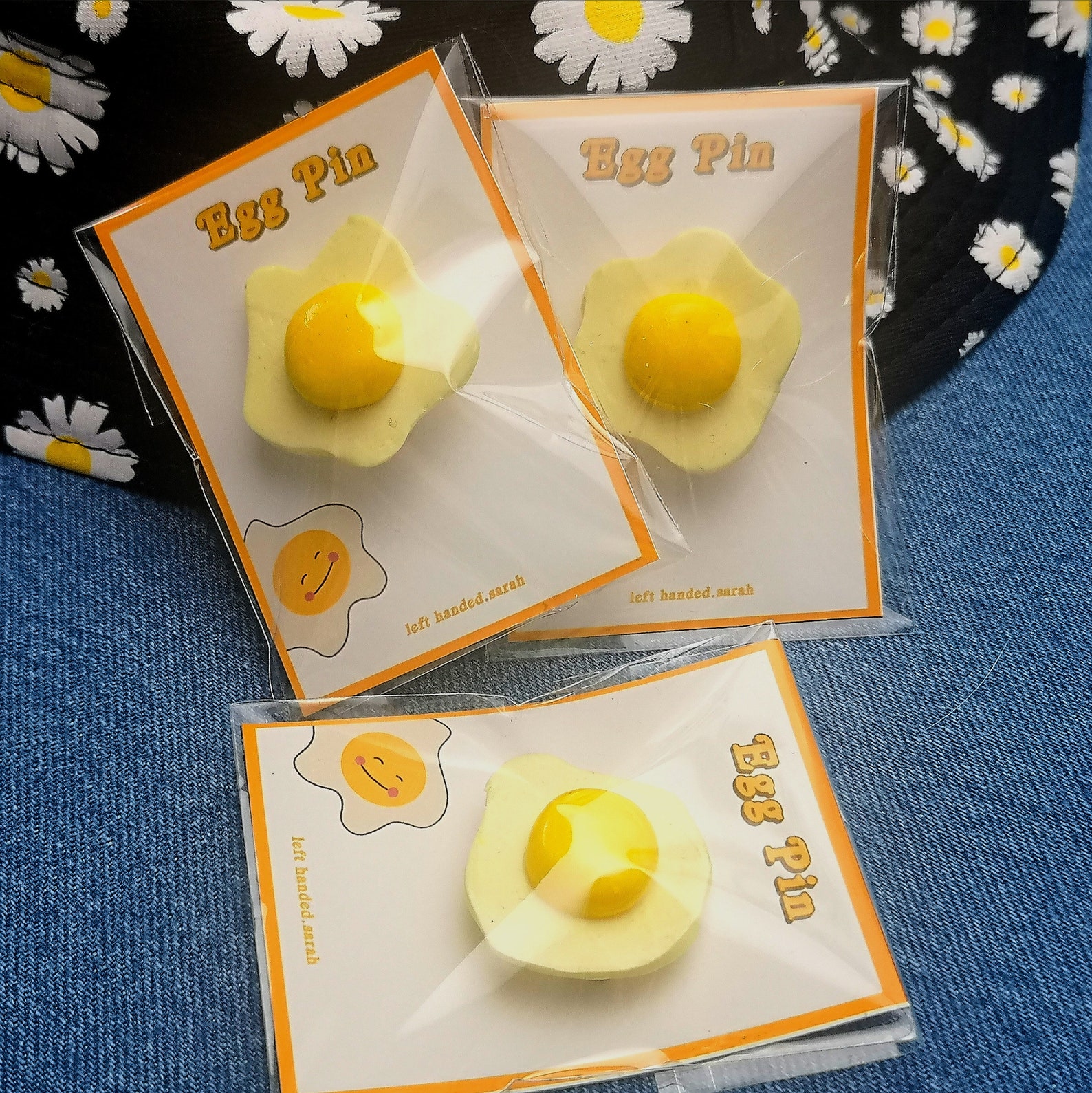 Egg Pin Handmade from Polymer Clay Etsy