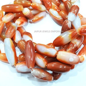 White Organic Pattern Carnelian Nuggets, Natural Carnelian Smooth Tumble Shape Briolettes , Sold By Strand, 11x20-15x38 mm, 18", BL-68JJE68