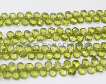 ペリドット ペアシェイプ ブリオレット、ペリドット ファセット ブリオ