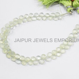 Pack of 3 Strands Prehnite Heart Shape Briolettes , Prehnite Faceted Briolettes , 4x4-4.5x4.5 mm , 7&quot;, BL4JJE944