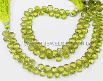 ペリドット ペアシェイプ ブリオレット、ペリドット ファセット ブリオ