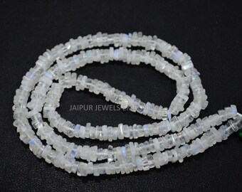Flashy Rainbow Moonstone Heishi Square Shape Beads, Rainbow Moonstone Smooth Spacer Beads, Vendido por Strand, 4x4 mm, 16", 20JJE886