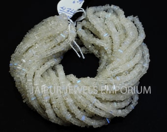 Atracción de rainbow moonstone Heishi Square Gems ,Rainbow Moonstone Heishi Square Shape Beads, vendido por Strand, 3.50x3.50-4x4 mm ,16",17JJE821